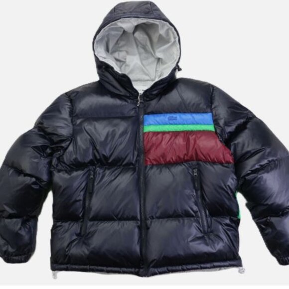 Lacoste Reversible Colorblock Accent Down Jacket Men's Size M/52 $450 Puffer - Picture 2 of 15